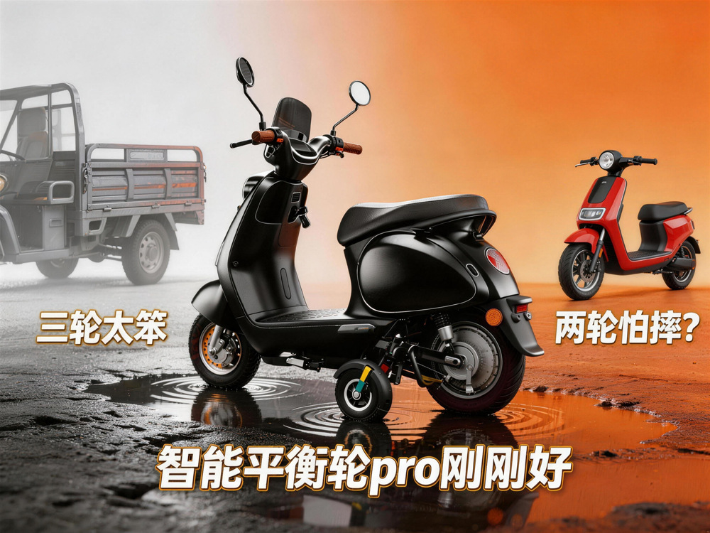 Electric Vehicle Auxiliary Wheels, Dual-Motor Balance Wheels, Anti-Slip and Anti-Fall Wheels for Adults and Beginners, Electric Adjustable and Foldable