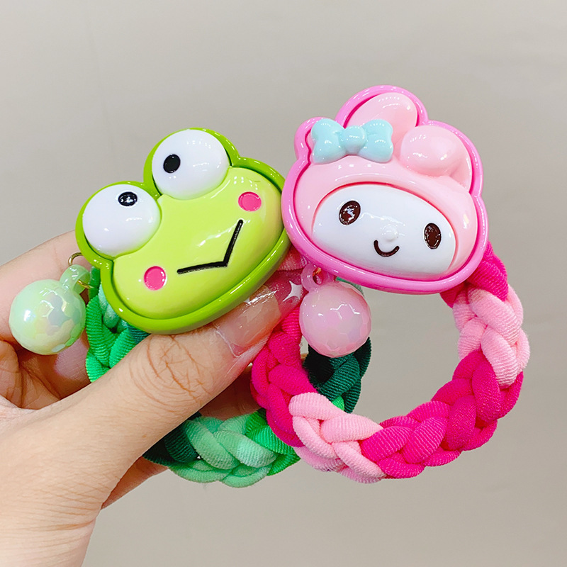 Linda de dibujos animados de Sanrio cuerda de pelo de las mujeres de alta elástico durable banda de goma corbata cabeza de bola de pelo Cola de Caballo banda de pelo cuerda de pelo