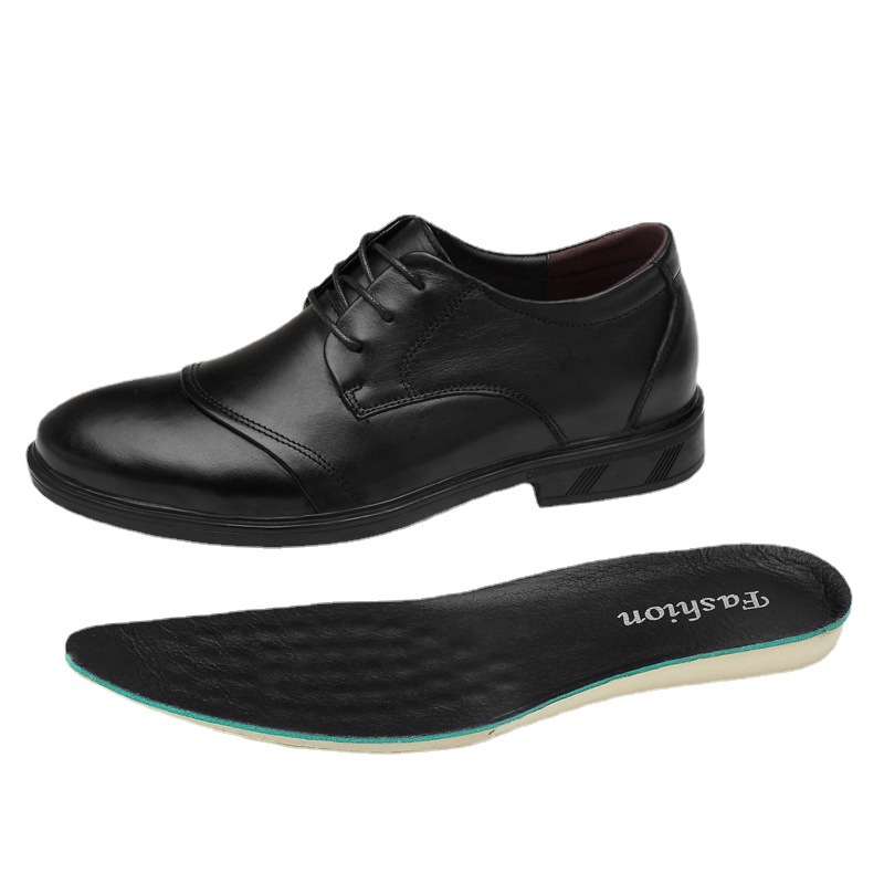 Scarpe uomo pelle stringate casual eleganti rialzate comode_voghion.com