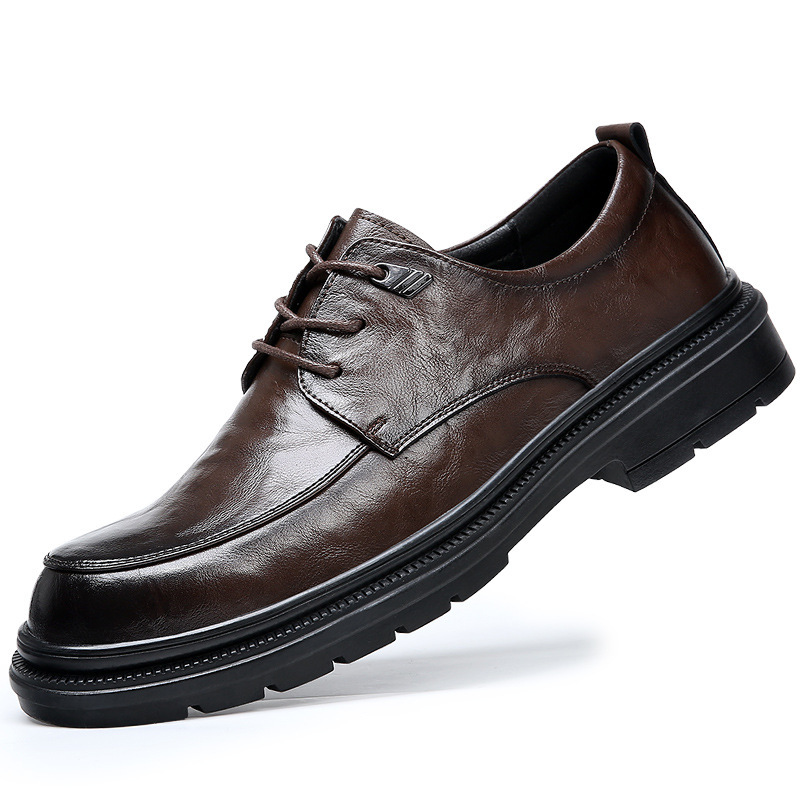Zapatos de cuero para hombres nueva tendencia transpirable, suela blanda para hombres, viajes de negocios, zapatos de ocio, zapatos de boda, zapatos de moda para hombres