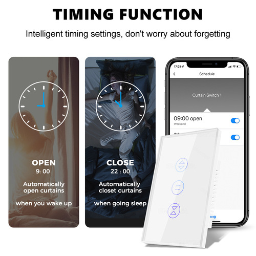 Tuya Smart Home WiFi Touch Window Roller Blind Switch Blinds European, American and Brazilian Regulations APP Voice Timing