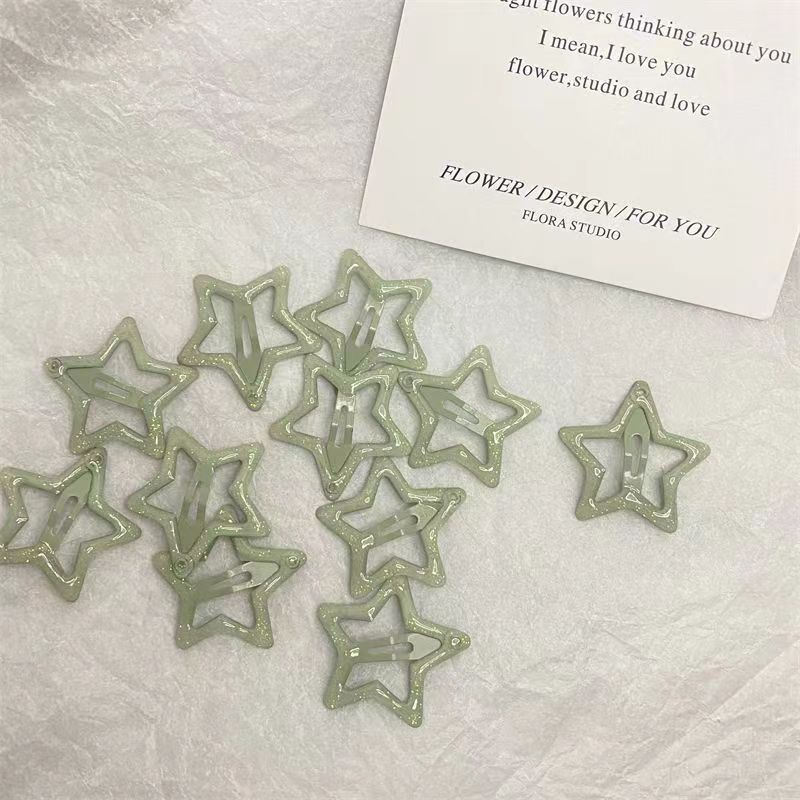 12＃五角星【闪光绿】1只