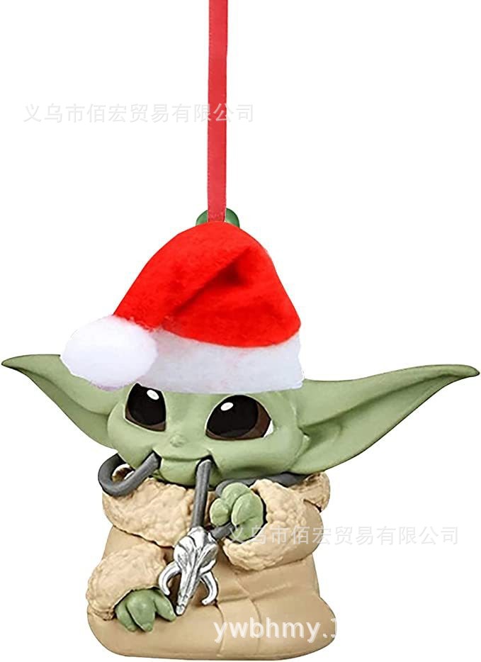 Nuevo producto transfronterizo Decoración de Navidad Baby Y-oda Baby Yoda Decoraciones de Navidad