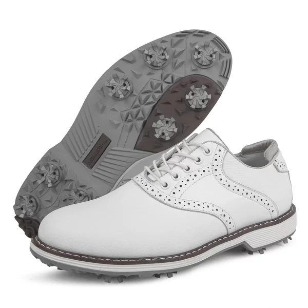 New Style Studded Professional Sole Golf Shoes Leather Shoes Outdoor Training Shoes Wear-resistant Non-slip sneaker