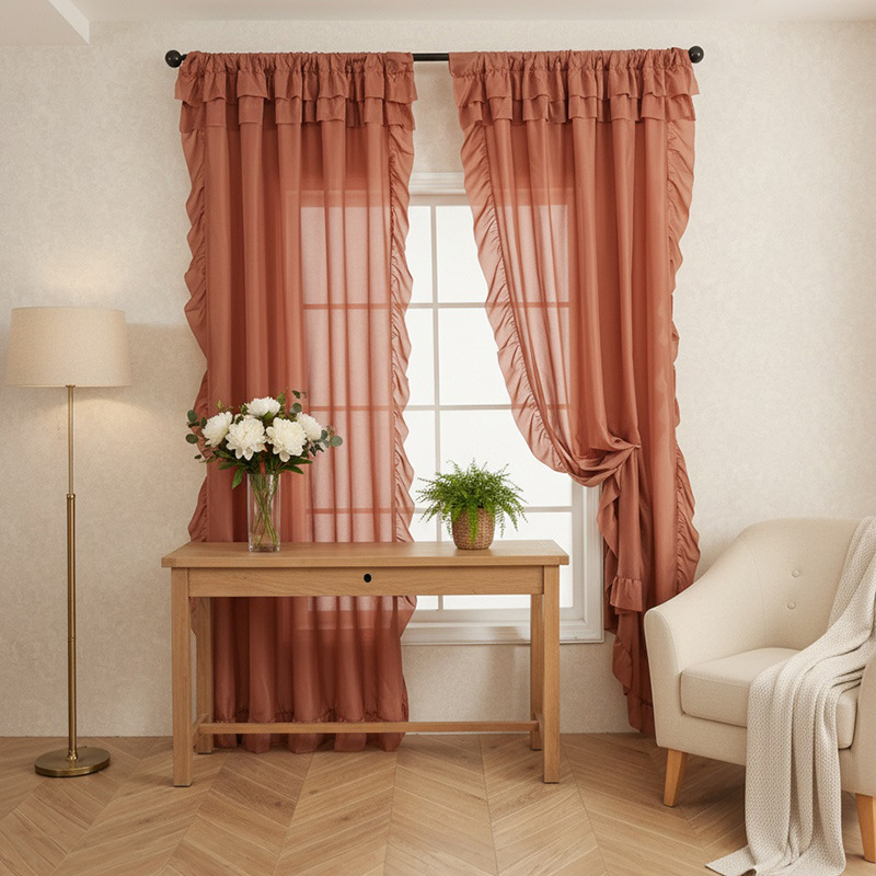 Privacy Curtains For Balcony And Living Room Light Filtering_voghion.com