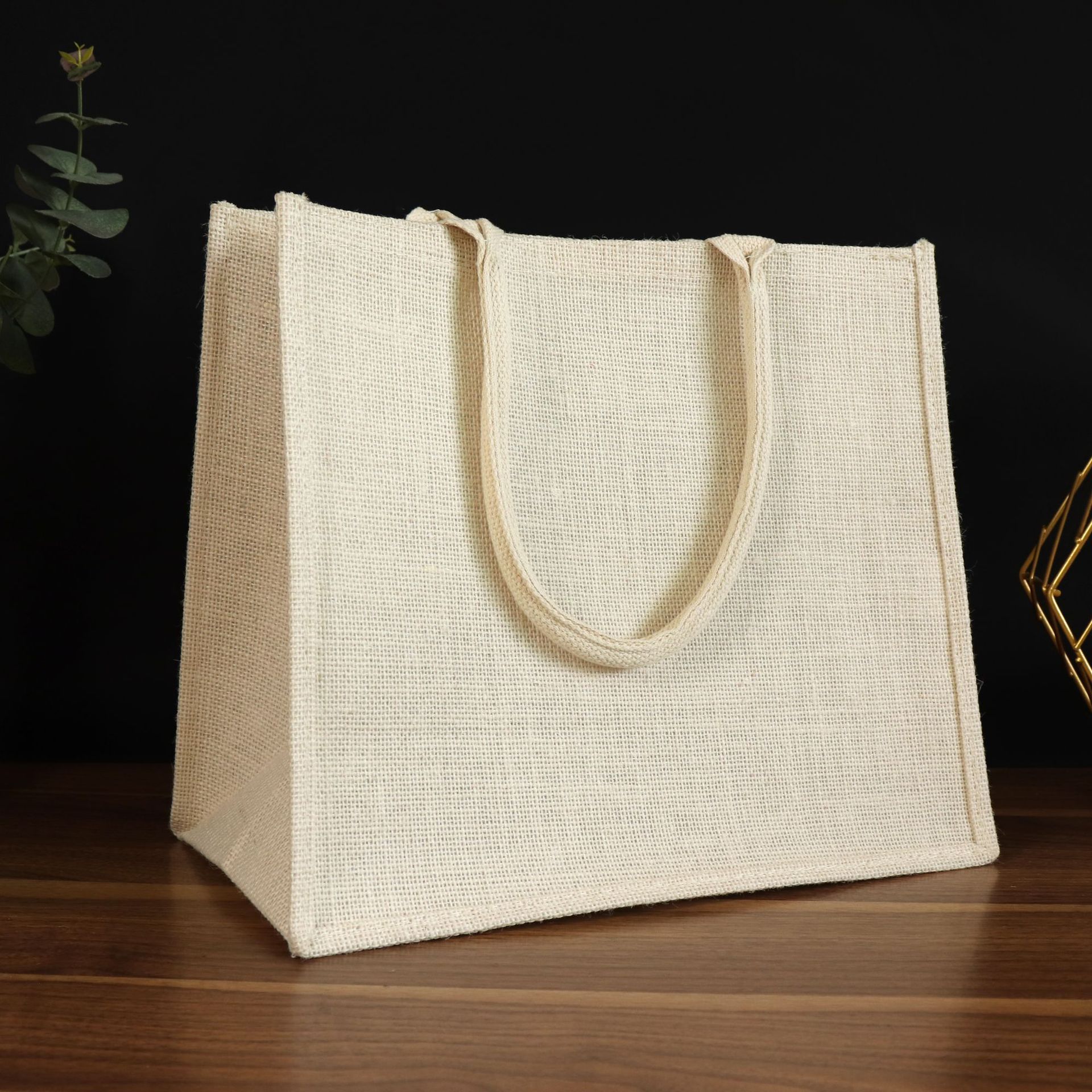 空白亚麻布包纯白色无印良品麻布包DIY亚麻包麻帆布袋购物袋批发