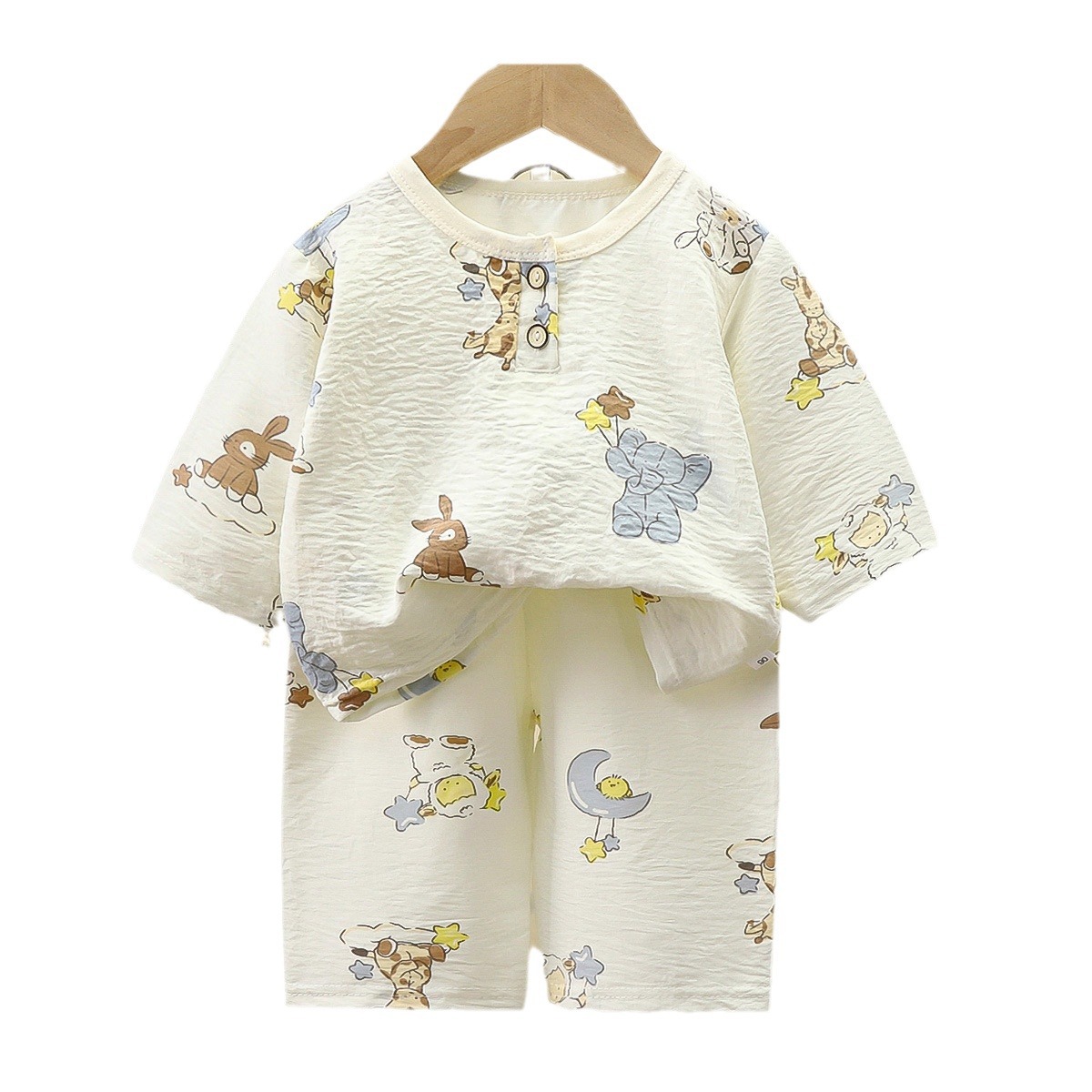 Ropa de hogar de verano para niños Pijamas finos para niños Ropa de aire acondicionado para niños pequeños Traje de manga coreana informal para niñas