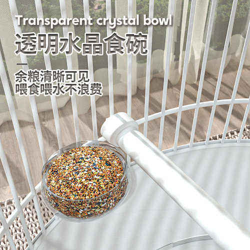 Pet Shangtian Parrot Out Cage Portable Parrot Cage Tiger Skin Peony Black Phoenix Ornamental External Round Bird Cage