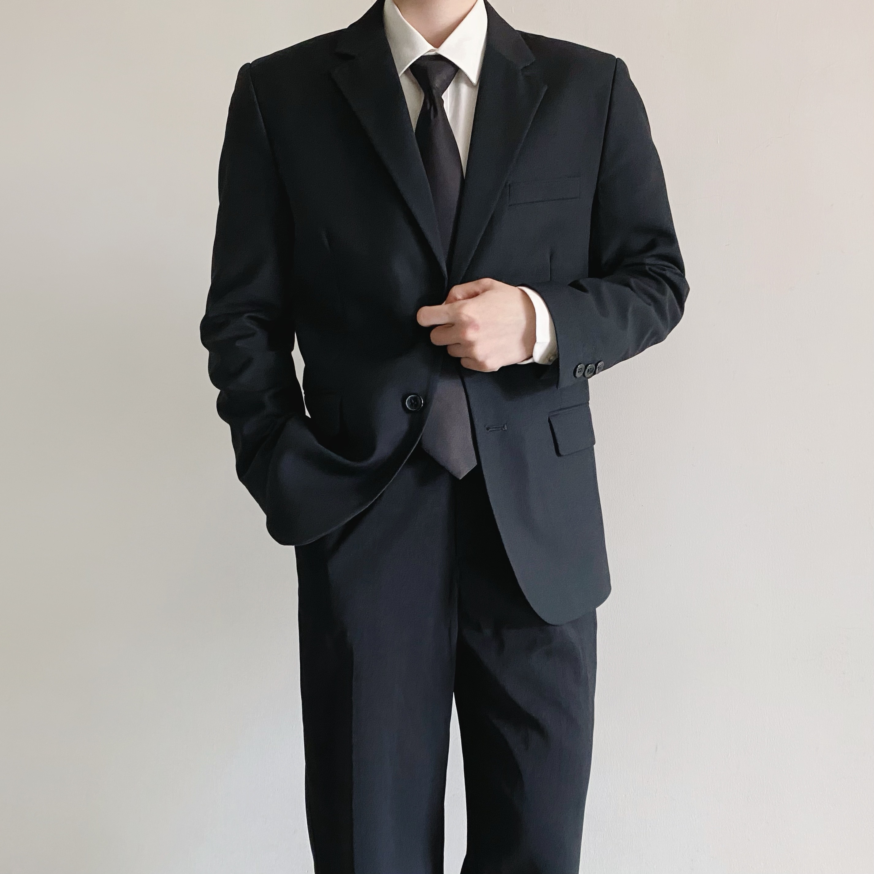 Men's High-End Suits for College Students, Civil Servants, Business Attire, Slim-Fit Formal Suits, Interview Suits, Wedding Group Suits
