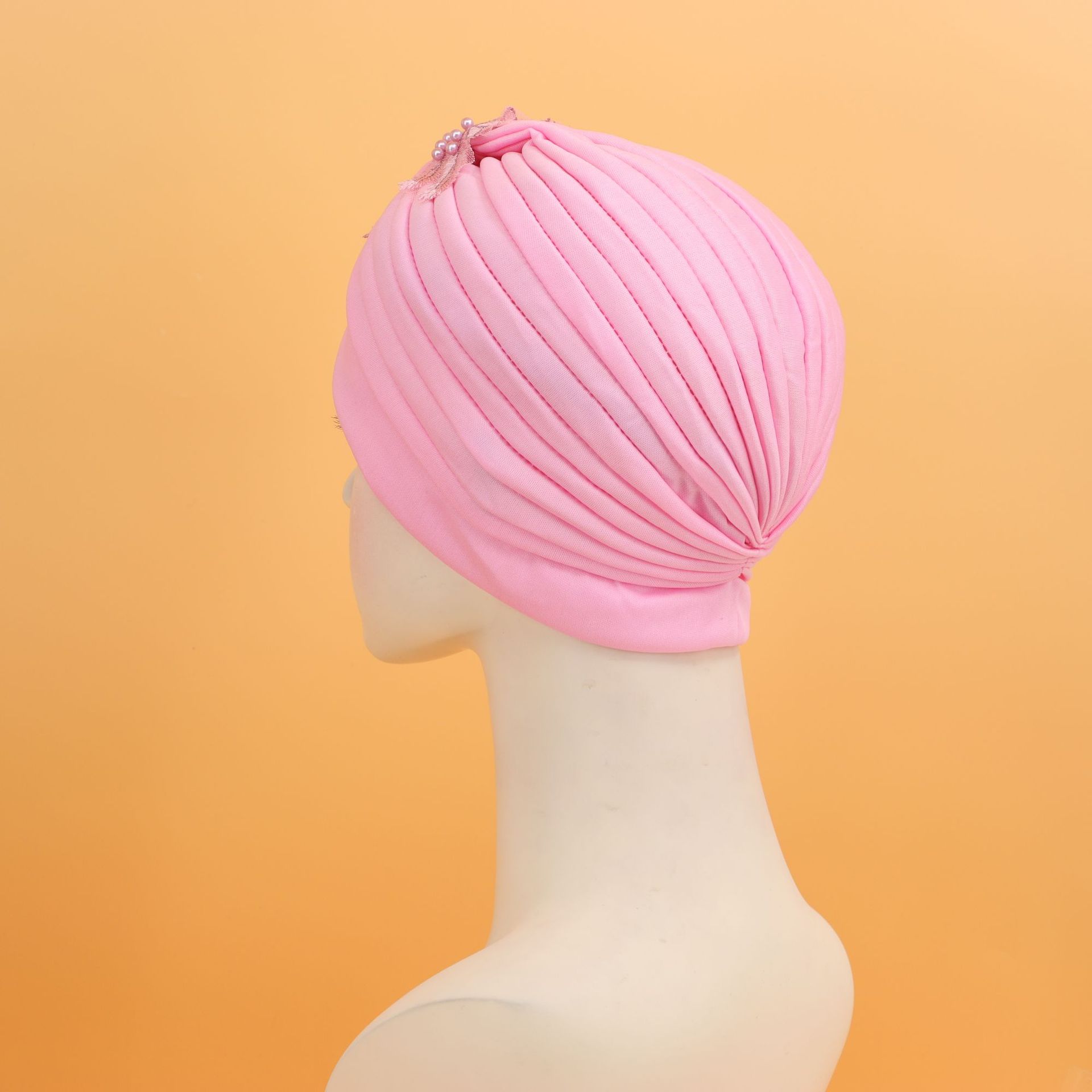 Cappello sciarpa testa di fiore appiccicoso tinta unita_voghion.com