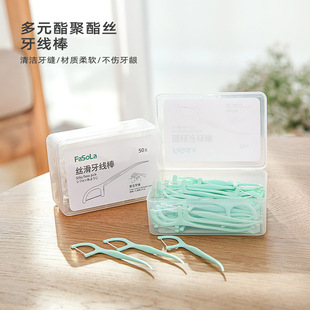Fasola Disposable Dental Floss Stick Food Grade Material Non-Slip Handle High Load-Bearing High Tension Friction Small Floss Stick