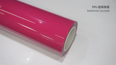 Tpu Colored Car Wrap Auto Color Change Film - tpu-beetroot-purple-wet-paste-15215m