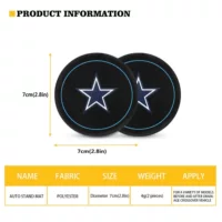 Amazon трансграничная НФЛ автомобильная подставка Съемная губчатая резина круглый подстаканник автомобильный мягкий резиновый подстаканник