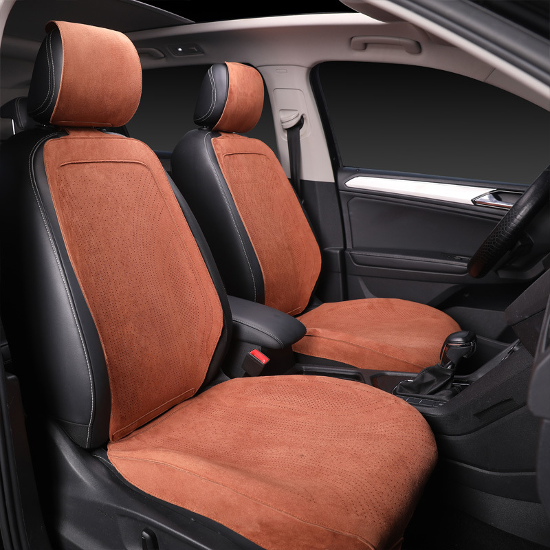 Summer suede car seat cushion, suitable for all seasons, breathable saddle-style car seat pad, ventilated car seat cushion