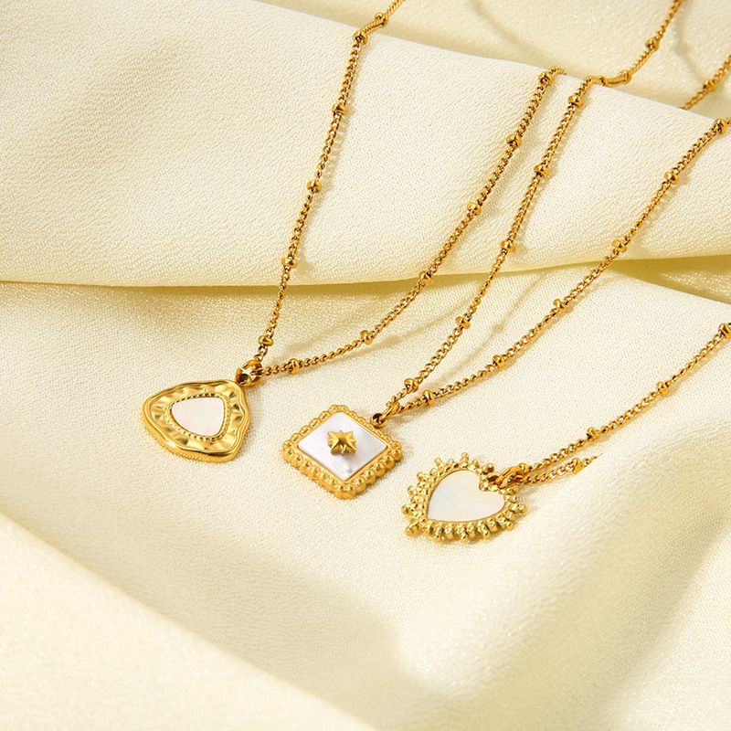 Pendant Necklace Classification 304 Stainless Steel Chain Material 304 Stainless Steel Simple Style Classic Style Irregular Plating Solid Color Pendant Necklace