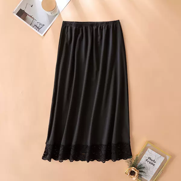 Lace Base Anti-Static Anti-Exposure A-Line Skirt with Hanfu Anti-See-Through Base Skirt Mid-Length Lining Skirt