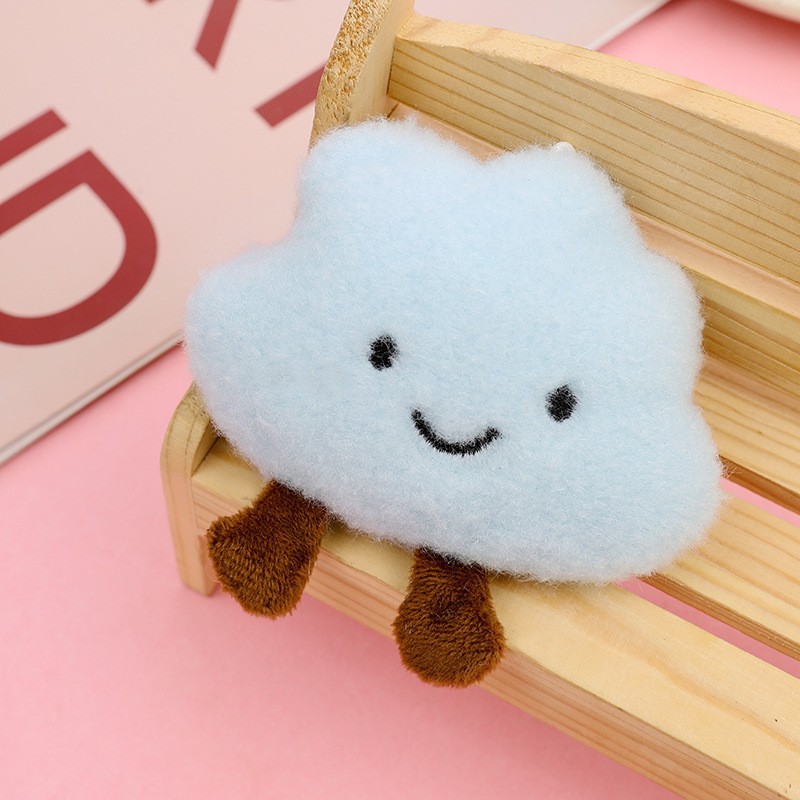 Colgante de peluche de dibujos animados adorable comida jugar nubes DYI bolsos colgantes llaveros colgantes joyas broches pequeños accesorios