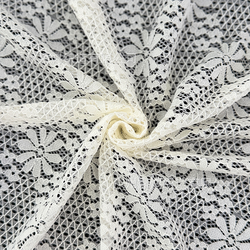 Brocade elástico nuevo tejido de encaje flores pequeñas frescas para hacer vestido vestido chaqueta interior fábrica de stock