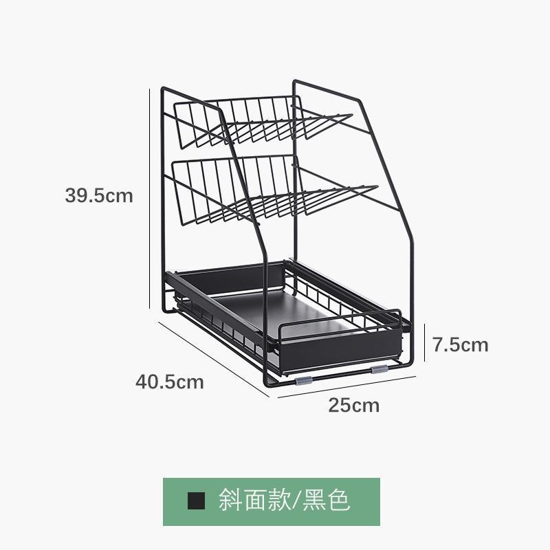 台所の下の水槽の物置棚は引き出し式の食器棚の下のトイレの調味料の大きいサイズの家庭用収納整理棚を押し引きます。