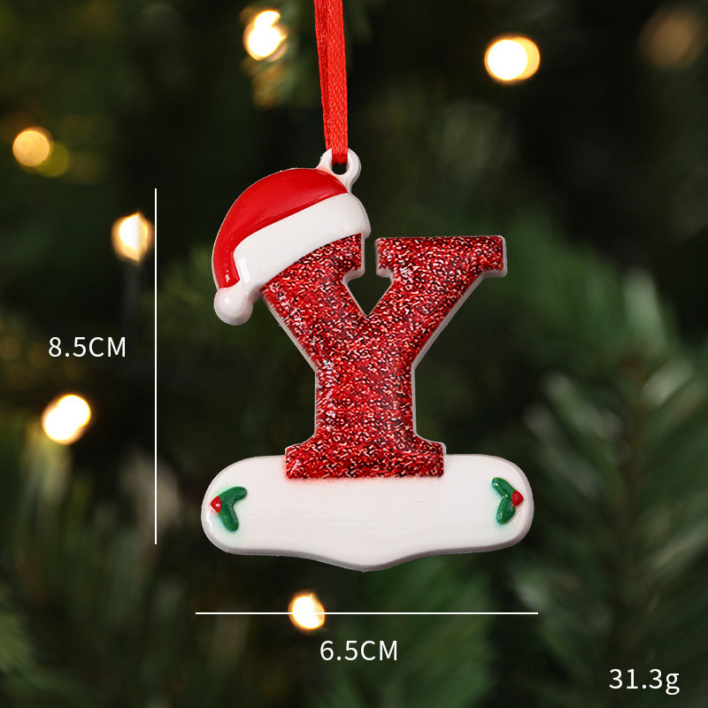 2025 ファミリークリスマス樹脂ペンダント DIY 手書き名クリスマス雪だるまクリスマスツリー装飾カスタマイズ|undefined
