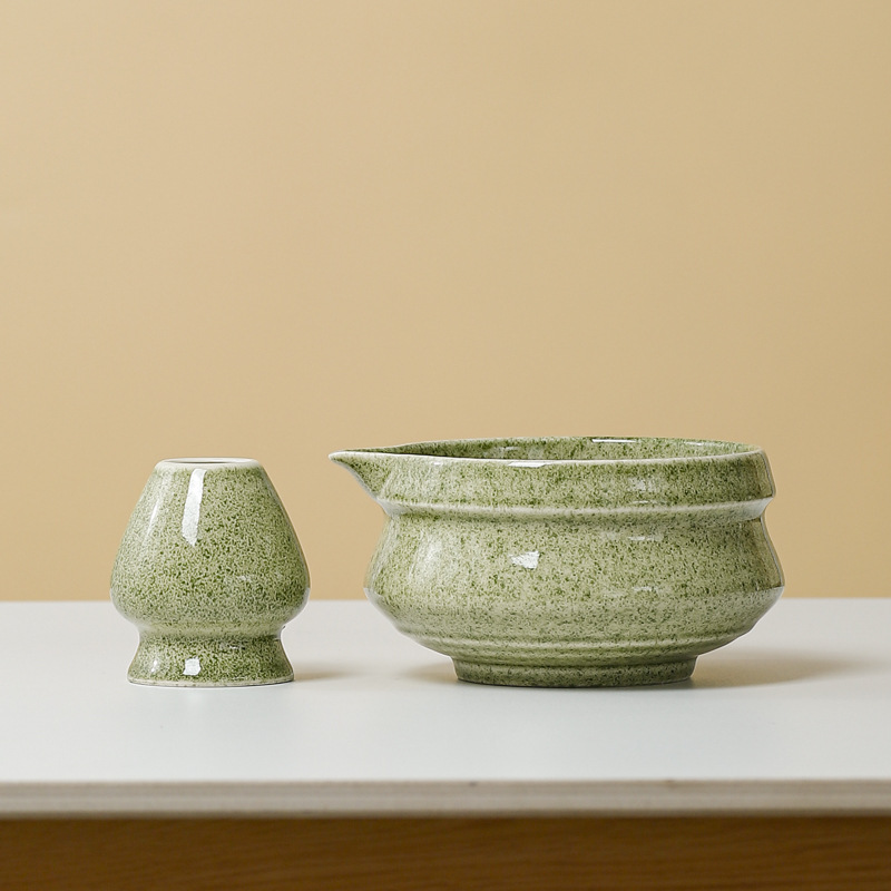 (Cross-border trading), green matcha, ceramic tea cup, tools set, 7 pieces