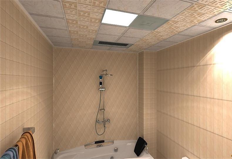 Integrated ceiling light led panel light 600x 600 office mineral wool aluminum gusset gypsum board embedded panel light