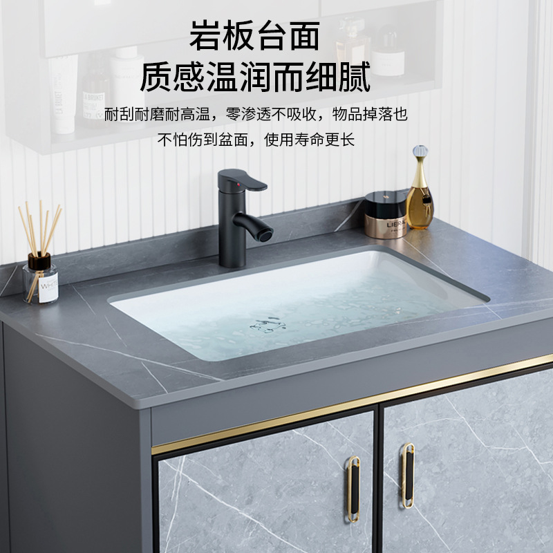 Comercio exterior tipo piso espacio de aluminio gabinete de baño combinación de inodoro lavabo hotel transfronterizo lavabo cerámica integrada