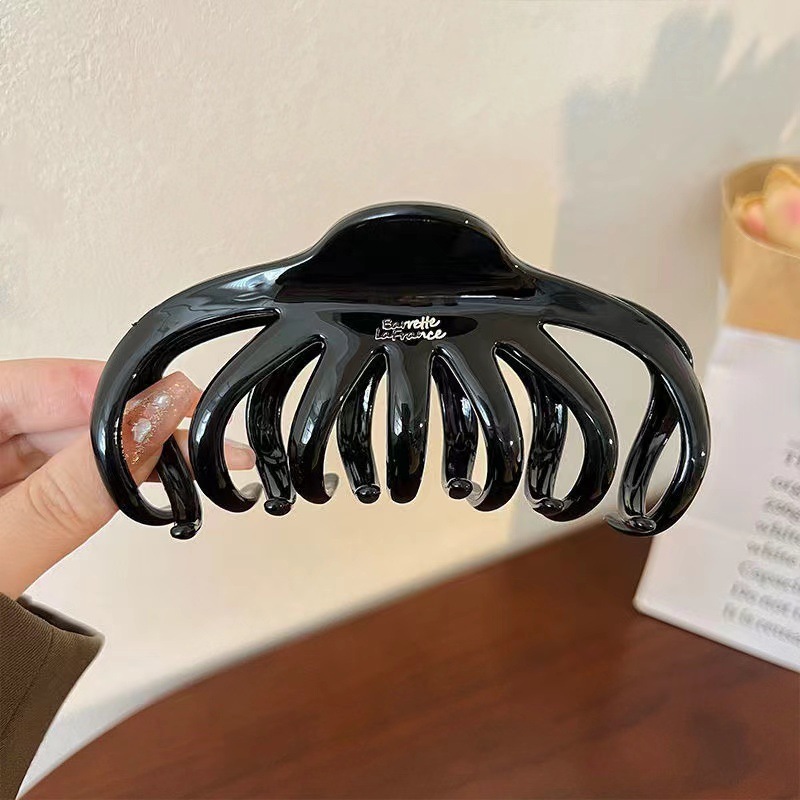 Chrysanthemum clip gold label black [13cm]