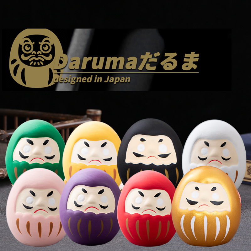 絵画ダルマ ハードカバー 日本の浅草の祝福と願いの小さなダルマの装飾品 車のインテリアのマスコット