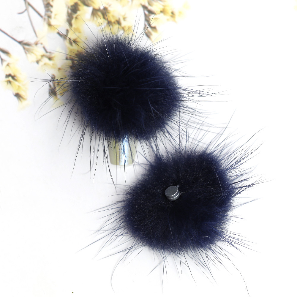 Imán desmontable Bola de Pelo uñas joyería Internet celebridad nuevo invierno visón terciopelo linda chica corazón decorativo hebilla magnética