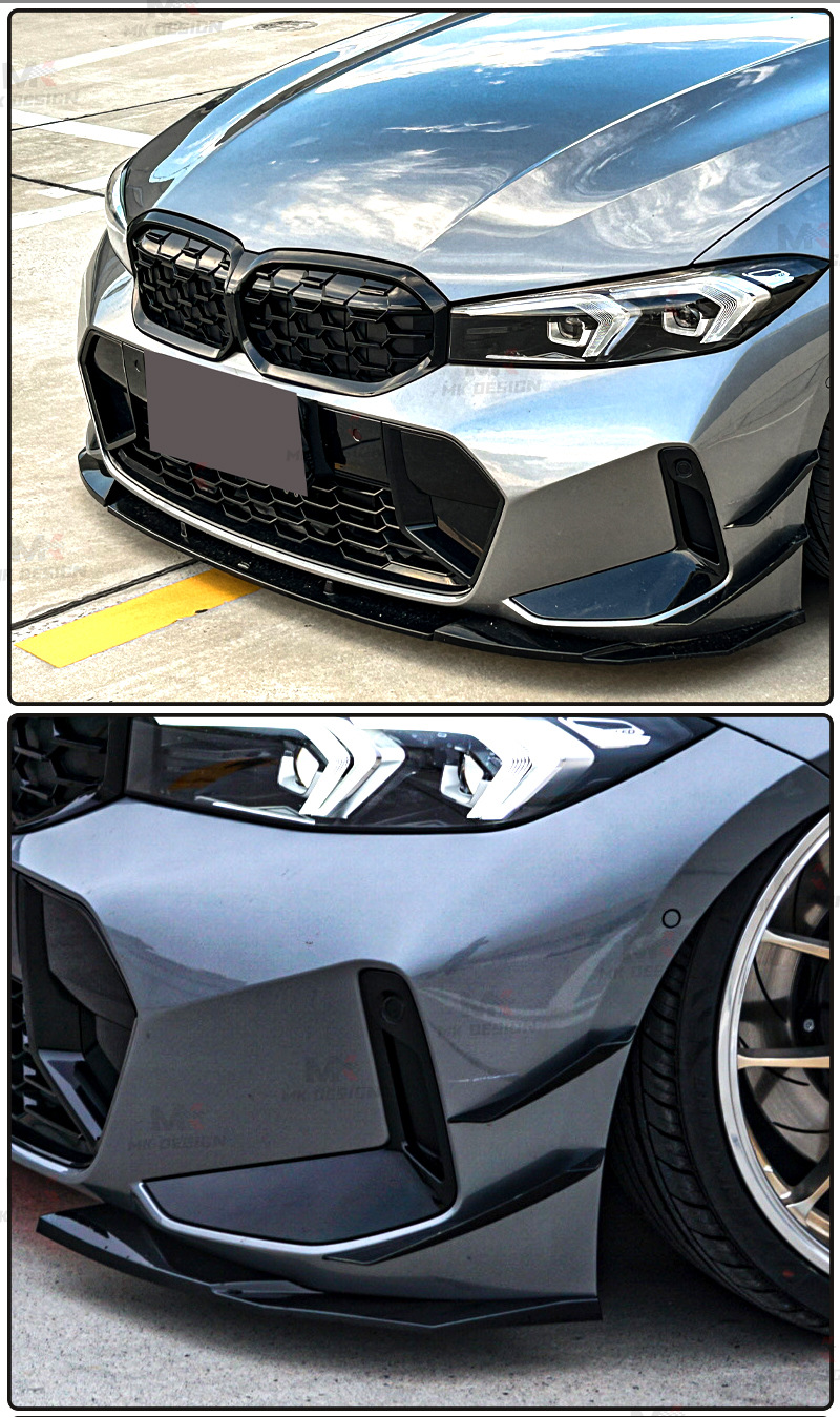 Suitable for Bmw 3 Series G20 G28 Late Abs Glossy Black Front Spoiler Side Skirts Rear Lip Surround Front Lip Rear Wing
