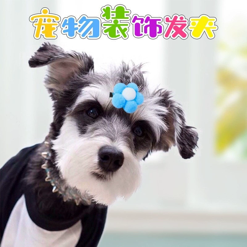 Pet Dogs Подсолнечная заколка для волос Милая кошка Тедди Собака Собака Кошка Головные уборы Домашние животные одеваются Милые заколки для волос