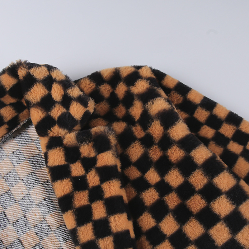 women s Checkerboard Plaid Jacket nihaostyles clothing wholesale NSXPF74356