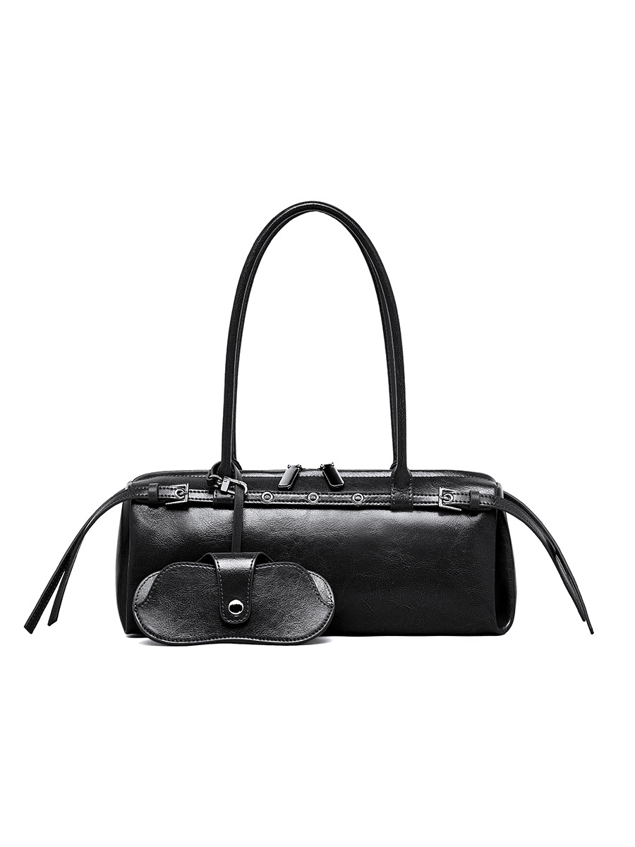 2026 New Baguette Underarm Bag For Women Retro Motorcycle Style Trendy Belt Decor Handbag Shoulder Bag - Thumbnail 6