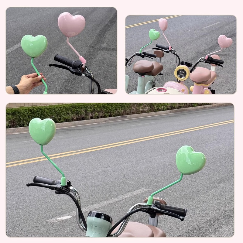 電気自動車バックミラー反転凸面ミラー高精細かわいいハート型ミラーヤディエマバッテリー車リフレクターユニバーサル|undefined