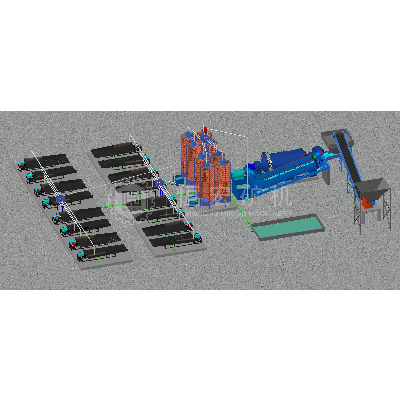 锑矿选矿厂 锑矿选矿选金设备线 黄金选矿锑矿选矿全套选金设备
