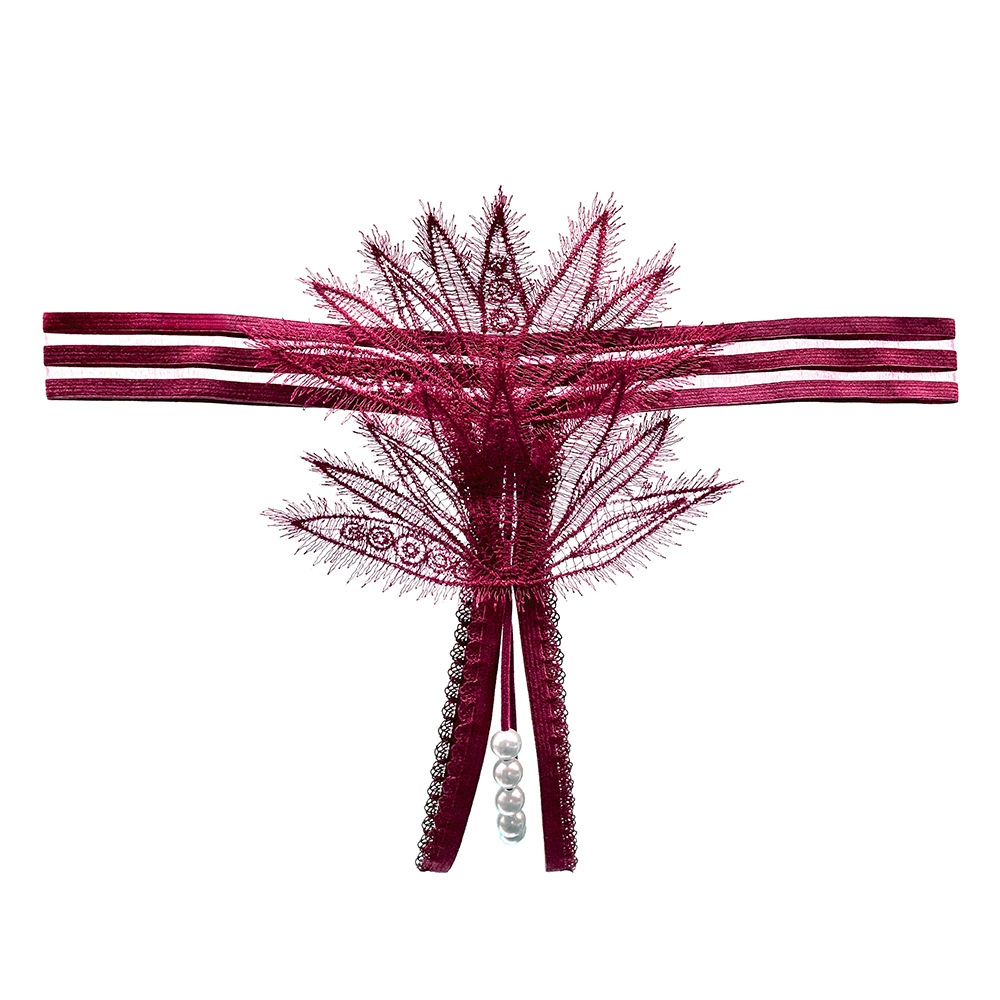 Фасционныеlash eyelashes lace panties can insert women's sexy beads massage bed to tease hot see -through thong 2290