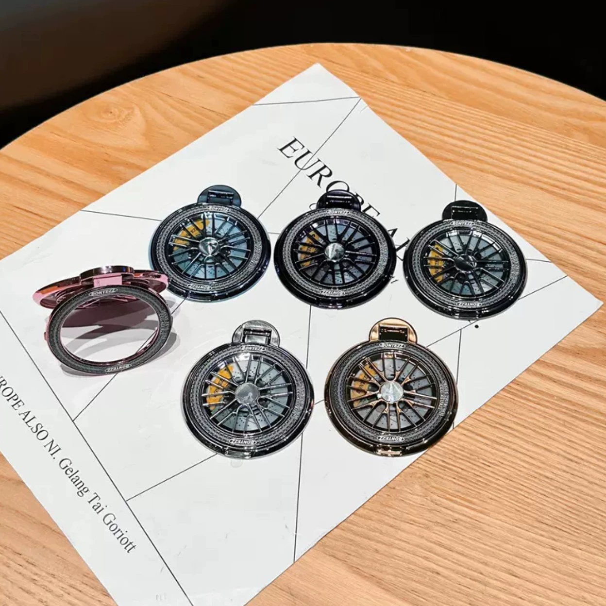 Вращающийся гироскопический кольцо магнитный всасывающий держатель беспроводной магнитный всасывающий поворотный складной магнитный держатель чехла для телефона для вставки универсальный