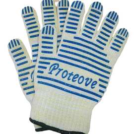 优质高温烧烤手套  厨房烘培烤箱手套户外五指硅胶加棉手套