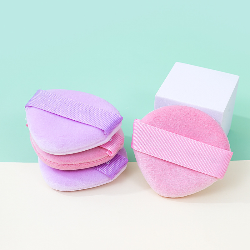 Polvo de polvo púrpura personalizado de polvo de polvo púrpura super suave espeso no comer polvo seco y húmedo de doble propósito tipo gota de agua esponja maquillaje