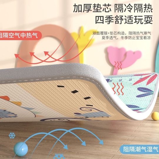 Baby Crawling Mat Thickened Anti-fall Household Floor Mat Safe and Taste-free 0 Formaldehyde Double-sided Available Waterproof Dirty-repellent Floor Mat