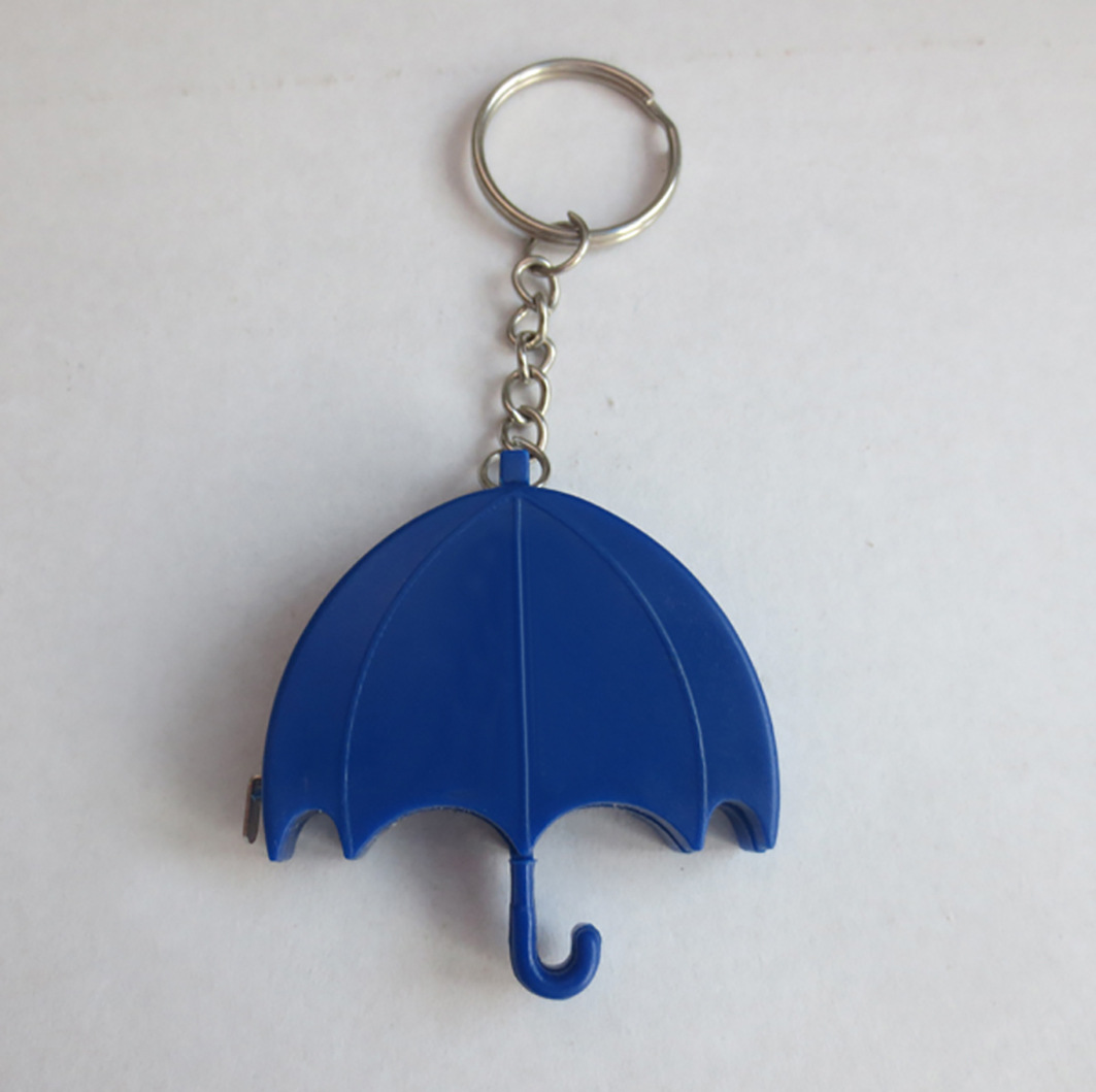 雨伞形卷尺 卡通造型卷尺 1米钥匙扣钢卷尺 迷你小卷尺