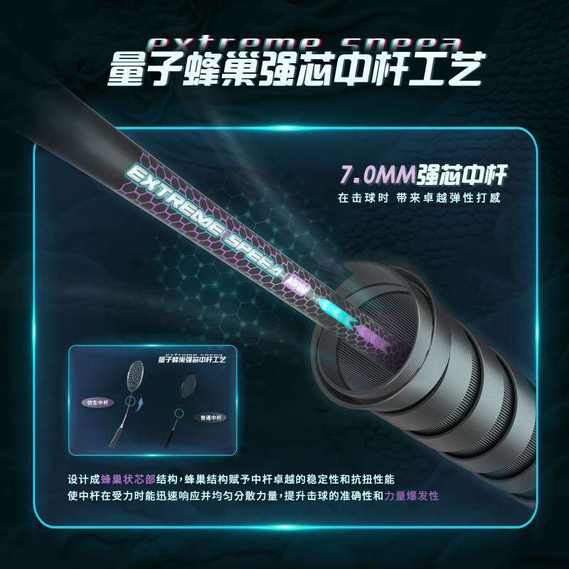 全世界の風のスピードの速いバドミントンのラケットの規格品の公式の旗艦店の全炭素の繊維の超軽量の5uの専門はシングルを打つことに耐えます。|undefined