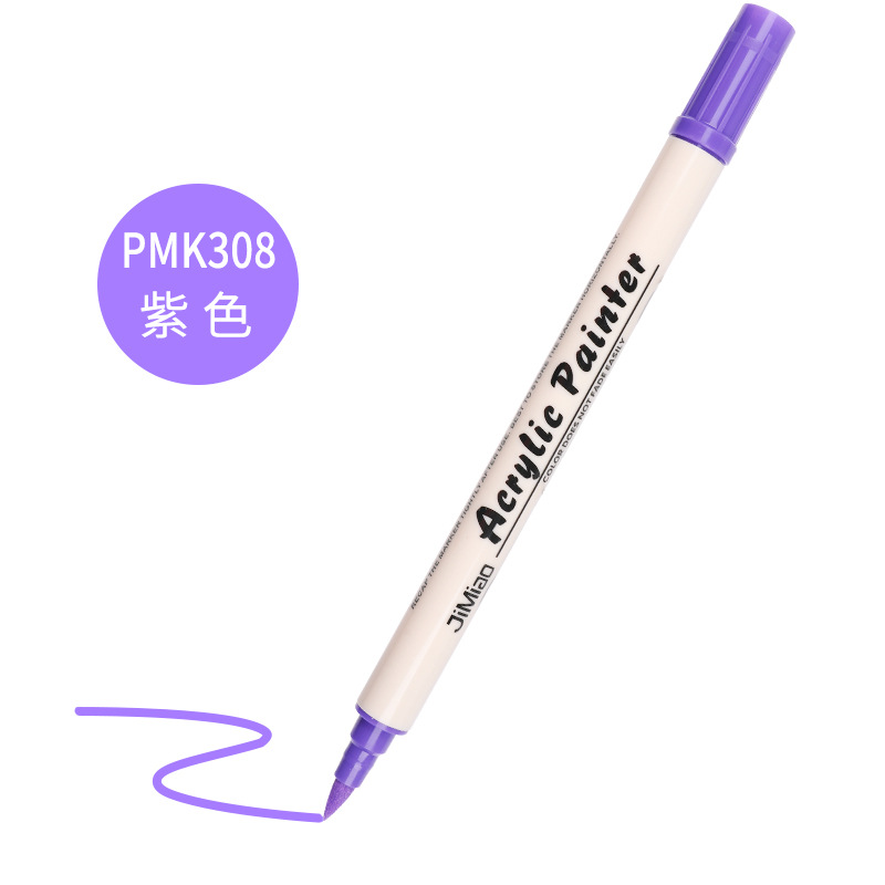 Marcador de acrílico nuevo núcleo de algodón pluma de doble cabeza 36 color marcador único al aire libre pintura acrílica acuarela pluma