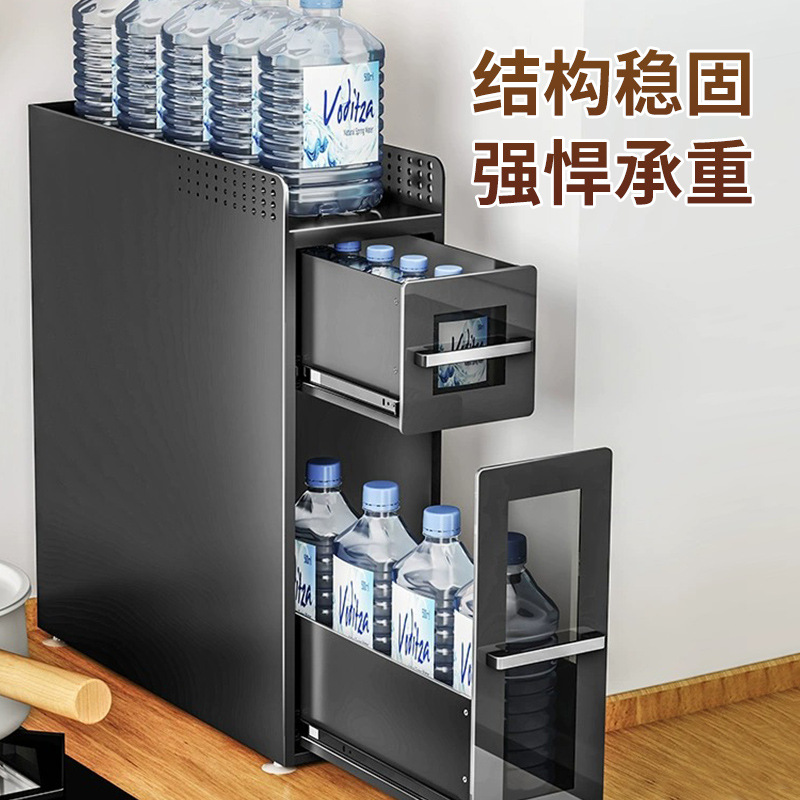 Esquina de cocina condimento estante de almacenamiento mesa de lado estrecho condimento lata de almacenamiento estante de almacenamiento armario de especias armario de almacenamiento lateral