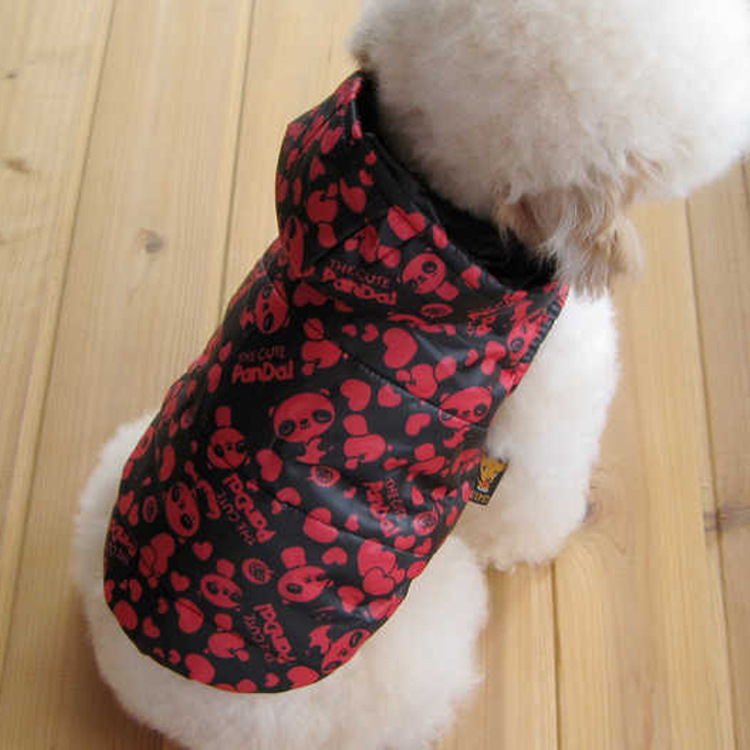 새해 개 다운 코트, 애완 동물 플러스 벨벳 및 두꺼운 고양이 옷, 개 코트를위한 새로운 겨울 후드 4 다리 코트