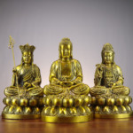 铜娑婆三圣 新佛祖 新地藏王 新观音 释迦摩尼  铜坐三圣