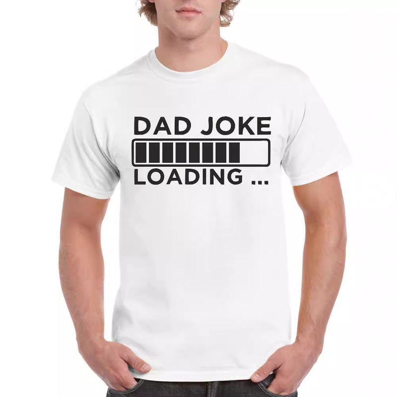 Europe and the United States cross-border foreign trade DAD JOKE letter printing new casual simple summer T-shirt in stock Europe and the United States cross-border foreign trade DAD JOKE letter printing new casual simple summer T-shirt in stock