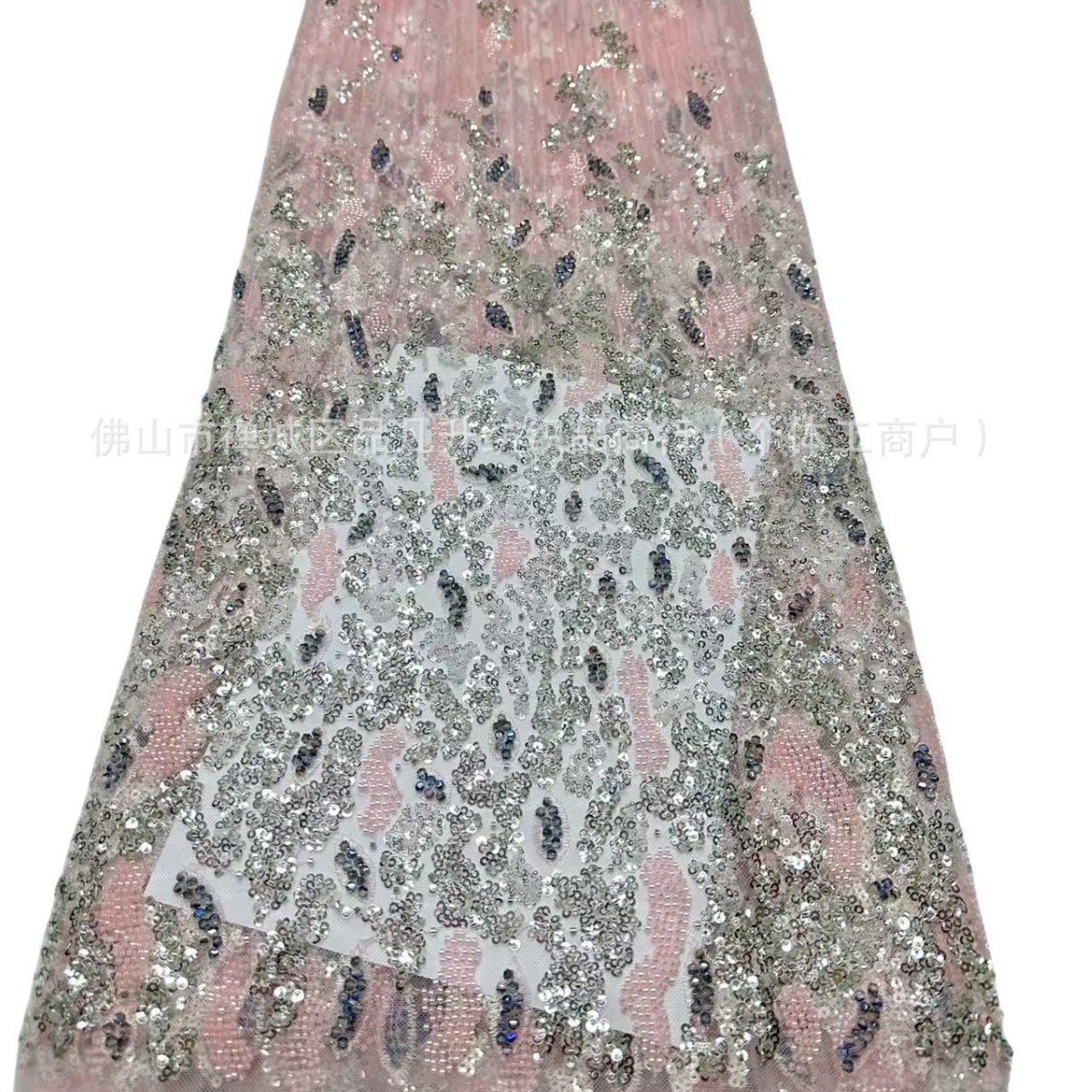 Pipe de perlas bordado sequinilla tela de bordado vestido de boda tela de moda de rendimiento de escenario tela de moda spot transfronterizo image 1