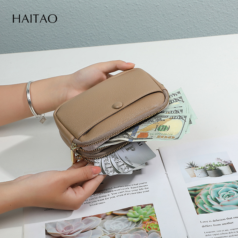 Nuevo monedero con correa de muñeca, bolsa de almacenamiento de monedas de múltiples tarjetas, monedero simple con llavero de gran capacidad